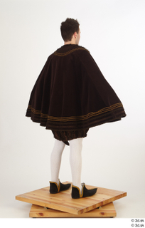  Photos Man in Historical Dress 23 16th century Historical clothing a poses brown suit cloak whole body 0006.jpg
